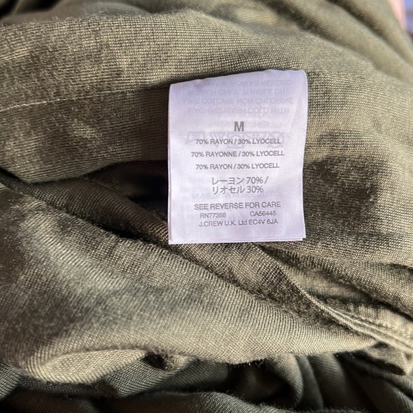 NWT J. Crew Olive Green Wrap Top - Picture 8 of 8